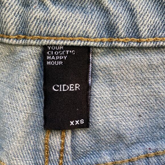 CIDER High Waisted Jean Womens Sz 0 Tapered Ankle Wide Leg New - Picture 4 of 7